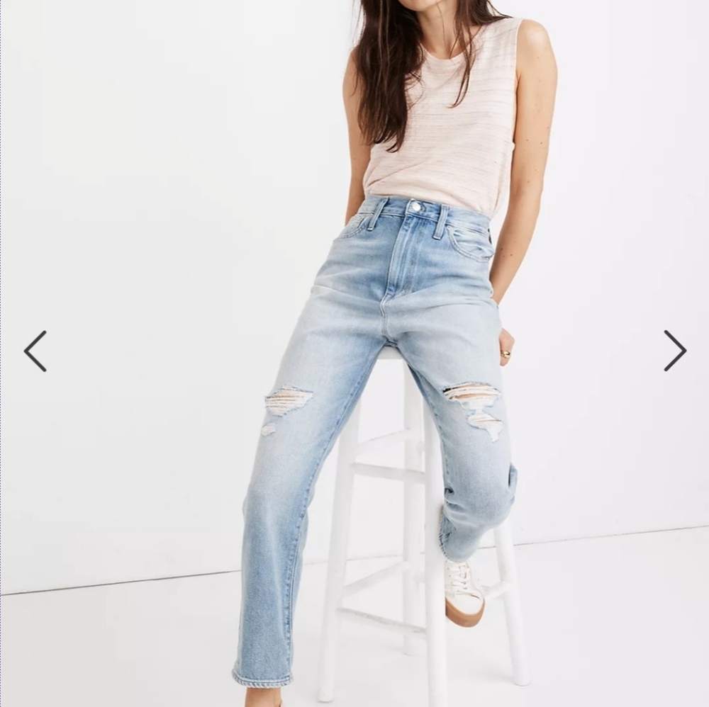 Madewell Ripped High Waisted Mom Jeans